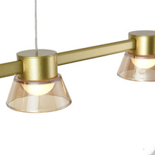 Rocket Iron & Glass Tri-Colour LED 5 Light Pendant